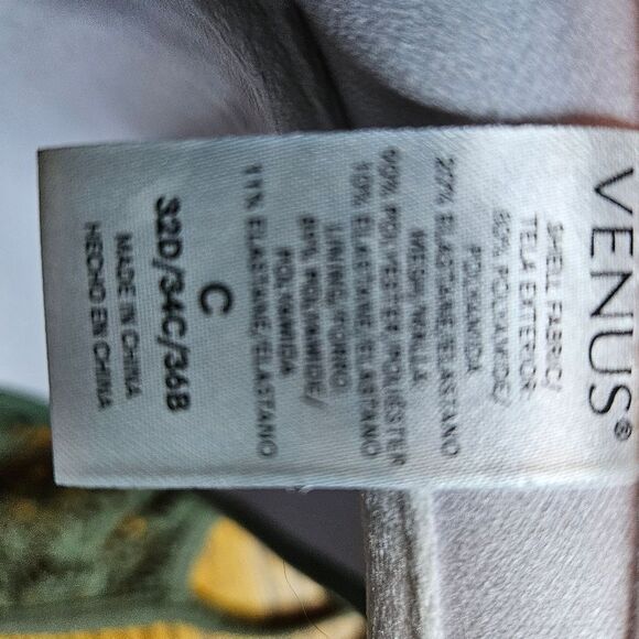 Venus Sage Green Halter Bikini Swim Top 32D 34C 36B Adjustable Boho Chic Beach - Picture 4 of 7